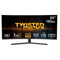Twisted Minds Ultra-Wide R1500 Curved WQHD, VA panel, 165HZ, HDMI 2.1 , Adjustable Stand Gaming Monitor - TM34CWQHD165VA