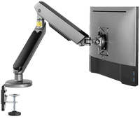 Twisted Minds Premium Gaming Single Monitor Arm RGB Lighting – Grey - TM-54-C06-G