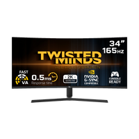 Twisted Minds Ultra-Wide Curved Monitor for Exceptional Performance TM34WQHD165VA