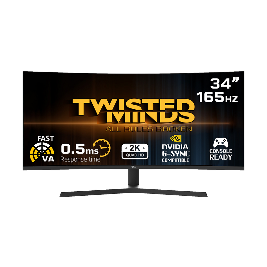 Twisted Minds Ultra-Wide Curved Monitor for Exceptional Performance TM34WQHD165VA