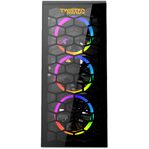 Twisted Minds Killstreak-03 Mid Tempered Glass Mid Tower Gaming Case - Black TM188-11-B