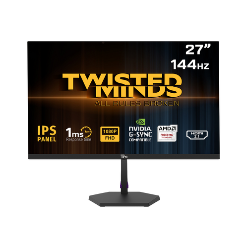 Twisted Mind ECO SERIES 27” FHD, 144hz, 1MS, HDMI 2.1 & DP 1.4 Gaming Monitor - TM27FHD144IPS