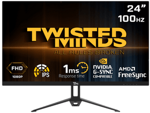 Twisted Minds ECO Series Flat 24" FHD, 100Hz, IPS, 1ms Gaming Monitor - TM24FHD100IPS
