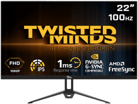 Twisted Minds ECO Series Flat 22'',FHD ,100 HZ ,IPS ,1ms Gaming Monitor