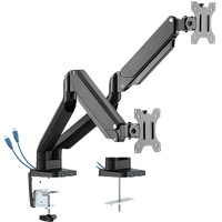 Twisted Minds Dual Monitor Aluminum Slim Mechanical Spring USB Monitor Arm TM-26-C012