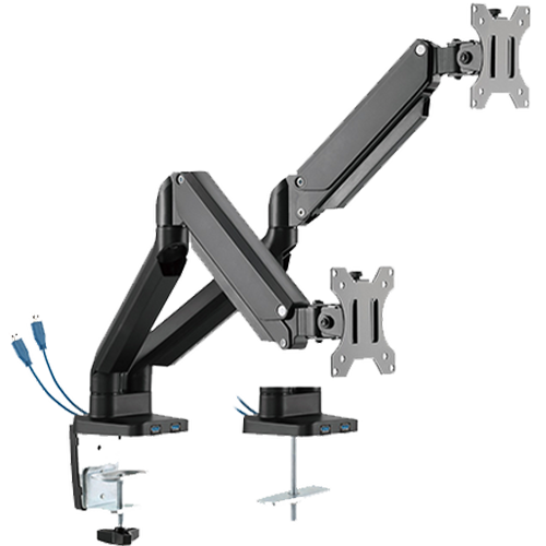 Twisted Minds Dual Monitor Aluminum Slim Mechanical Spring USB Monitor Arm TM-26-C012