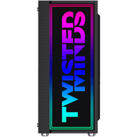 Twisted Minds Trinity-03 Tempered Glass Mid Tower Gaming Case - Black TM09-05-L