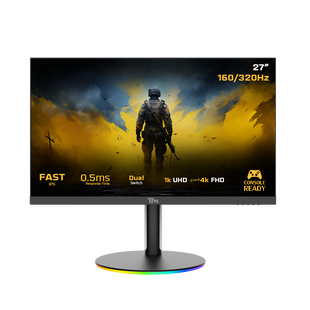 Twisted Minds Dual Switch Gaming Monitor TMDX27B 27" FHD, 160/320Hz, MPRT 0.5ms, HDMI 2.1, Fast IPS (Support PS5) - Black - TMDX27B