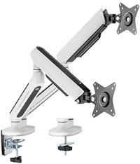 Twisted Minds Dual Premium Monitor Arm With RGB Lighting - White TM-54-C012-W