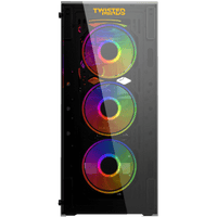 Twisted Minds Manic Shooter-03 Tempered Glass Mid Tower Gaming Case - Black TM350-18