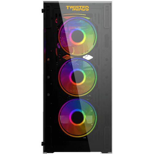Twisted Minds Manic Shooter-03 Tempered Glass Mid Tower Gaming Case - Black TM350-18