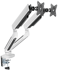 Twisted Minds Dual Premium Monitor Arm With RGB Lighting - White TM-54-C012-W