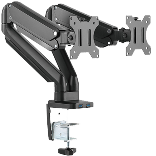 Twisted Minds Dual Monitor Aluminum Slim Mechanical Spring USB Monitor Arm TM-26-C012