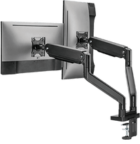 Twisted Minds Dual Monitor Heavy Duty Spring Assisted Monitor Arm USB Port TM-60-C012