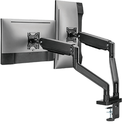 Twisted Minds Dual Monitor Heavy Duty Spring Assisted Monitor Arm USB Port TM-60-C012