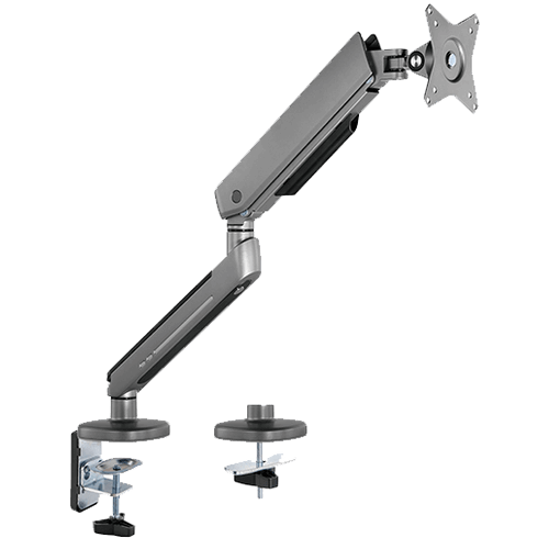 Twisted Minds Premium Gaming Single Monitor Arm RGB Lighting – Grey - TM-54-C06-G