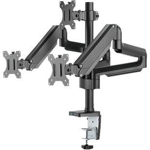 Twisted Minds Triple Monitor Aluminum Slim Mechanical Spring USB Monitor Arm - TM-26-C018UP