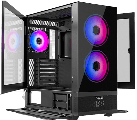 Twisted Minds Minimalist -04 Mid Tower Gaming Case - Black TM-X5-B