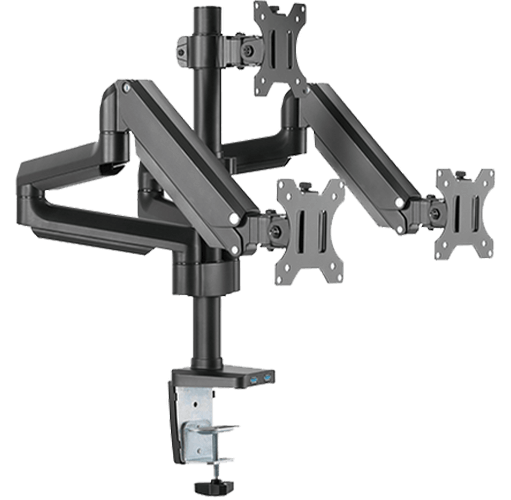 Twisted Minds Triple Monitor Aluminum Slim Mechanical Spring USB Monitor Arm TM-26-C018UP