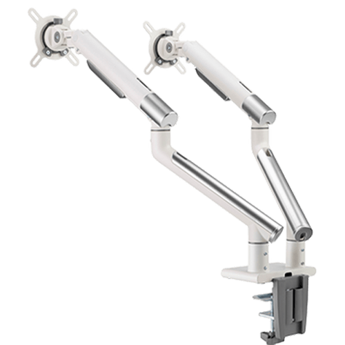Twisted Minds Dual Monitors Premium Slim Spring-Assisted Monitor Arms - White TM-49-C012-W