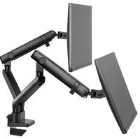 Twisted Minds Dual Slim Pole Mounted Spring Assisted Monitor Arm TM-20-C012P
