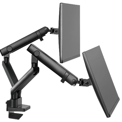 Twisted Minds Dual Slim Pole Mounted Spring Assisted Monitor Arm TM-20-C012P