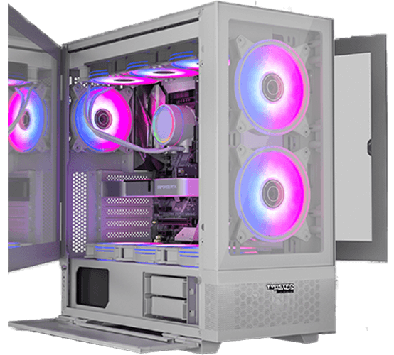 Twisted Minds Minimalist -04 Mid Tower Gaming Case - White TM-X5-W