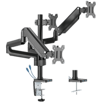Twisted Minds Triple Monitor Aluminum Slim Mechanical Spring USB Monitor Arm TM-26-C018UP