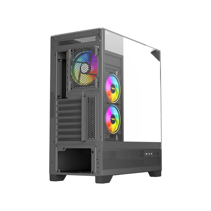 Twisted Minds DarkPulse Tempered Glass Mid Tower Gaming Case Black - TM-XL290-B