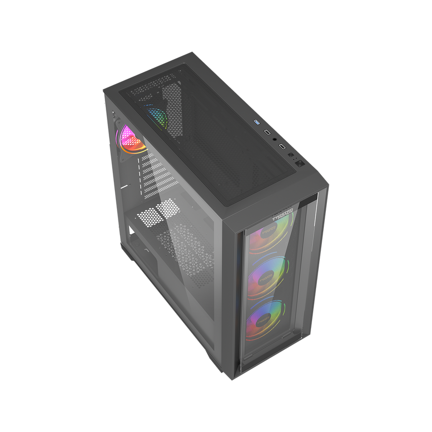 Twisted Minds Storm Rider - 04 Mid Tower Gaming Case - Black – TM-CT200-B