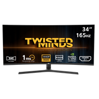 Twisted Minds Ultra-Wide R1500 Curved WQHD, VA panel, 165HZ, HDMI 2.1 , Adjustable Stand Gaming Monitor - TM34CWQHD165VA