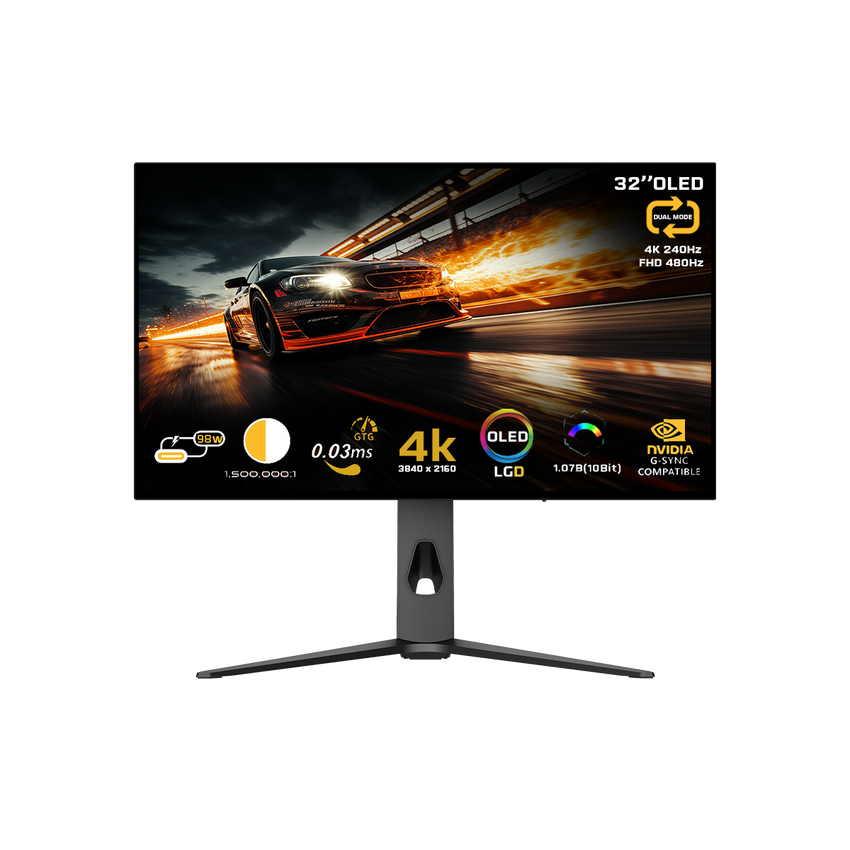 Twisted Minds 32" Prestige X Series OLED Dual Mode 4k 240HZ/FHD 480Hz, 0.3 MS, HDMI 2.1 Gaming Monitor - TM32OLD4K240