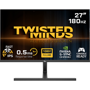 Twisted Minds Blaze Series Flat  27" FHD - 180HZ 0.5 MS Fast IPS HDMI 2.1 Gaming Monitor Black - TM27FHD180IPS