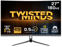 Twisted Minds 27'‘, curve, FHD 180Hz, VA, 1ms, HDMI2.0, HDR Gaming Monitor TM27FHD180VA