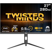 Twisted Minds Supreme Series Flat 27" FHD - 280HZ 0.5MS Fast IPS HDMI 2.1 Gaming Monitor - TM27FHD280IPS