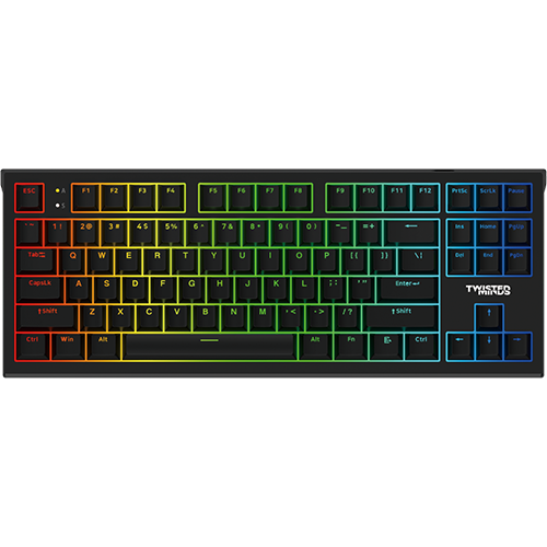 Twisted Minds TM-HORIZON-X 4-in-1 Gaming Combo - Wired Keyboard, Adjustable DPI Mouse, Steady-Light Headset, and Mouse Pad - Black