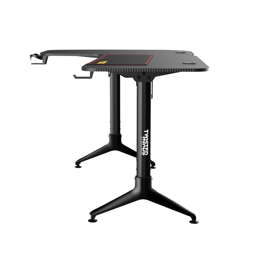 Twisted Minds Y Shaped Gaming Desk Carbon fiber texture - Left