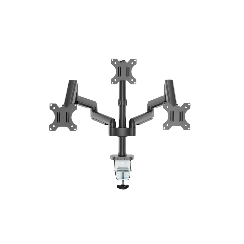Twistedminds Premium Triple Monitors Aluminum Pole Mounted Gas Spring Monitor Arm – TM-26-C018P