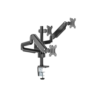Twisted Minds Premium Triple Monitors Aluminum Pole Mounted Gas Spring Monitor Arm - TM-26-C018P