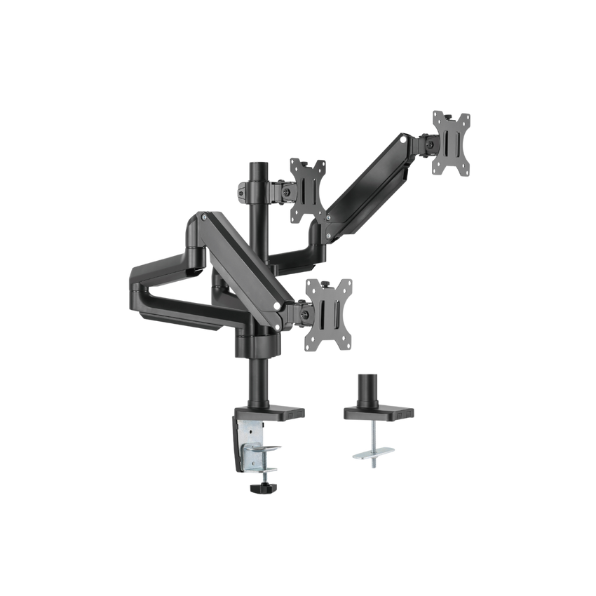 Twistedminds Premium Triple Monitors Aluminum Pole Mounted Gas Spring Monitor Arm – TM-26-C018P