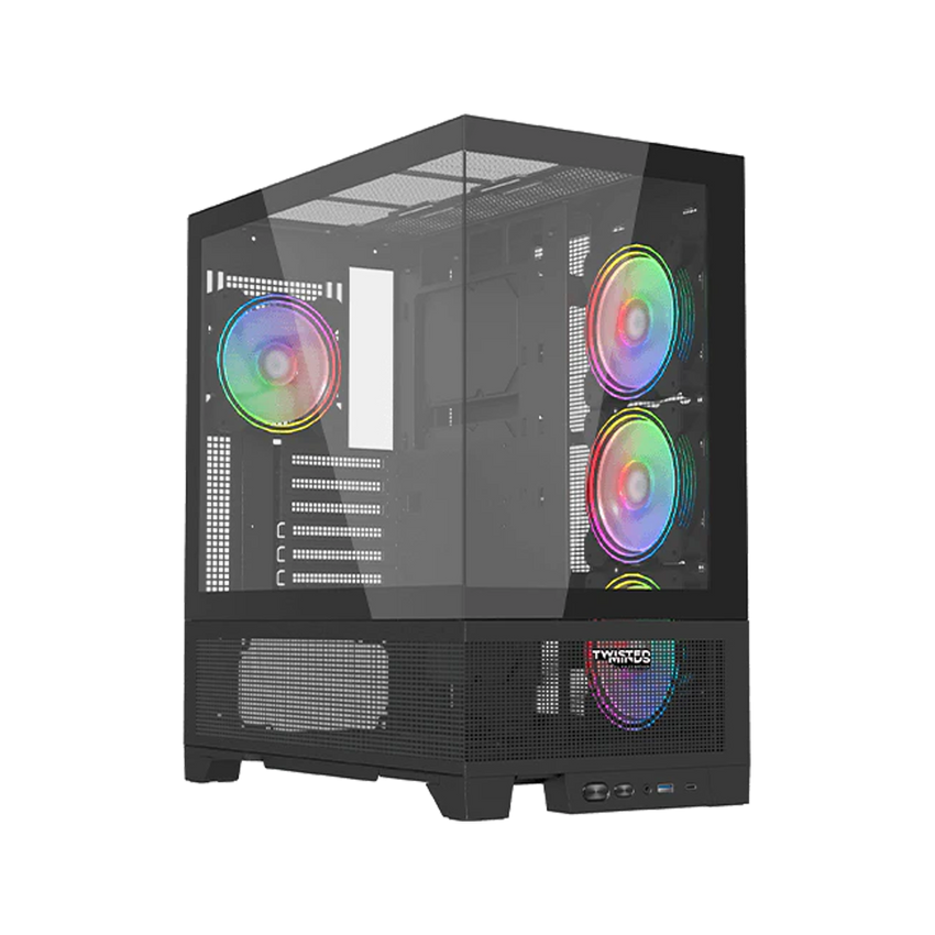 Twisted Minds Phantek - 07 Mid Tower Gaming Case - Black - TM-245-3-B