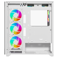 Twisted Minds Quantum Mid Tempered Glass Mid Tower Gaming Case - White - TM-TM-290XL-9-W