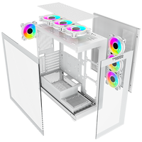 Twisted Minds Quantum Mid Tempered Glass Mid Tower Gaming Case - White - TM-TM-290XL-9-W