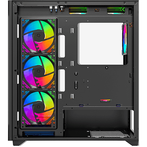Twisted Minds Quantum Mid Tempered Glass Mid Tower Gaming Case - Black - TM-290XL-9B