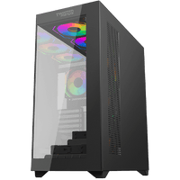 Twisted Minds Quantum Mid Tempered Glass Mid Tower Gaming Case - Black - TM-290XL-9B