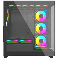 Twisted Minds Quantum Mid Tempered Glass Mid Tower Gaming Case - Black - TM-290XL-9B