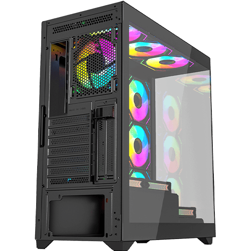 Twisted Minds Quantum Mid Tempered Glass Mid Tower Gaming Case - Black - TM-290XL-9B