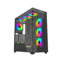 Twisted Minds Quantum Mid Tempered Glass Mid Tower Gaming Case - Black - TM-290XL-9-B