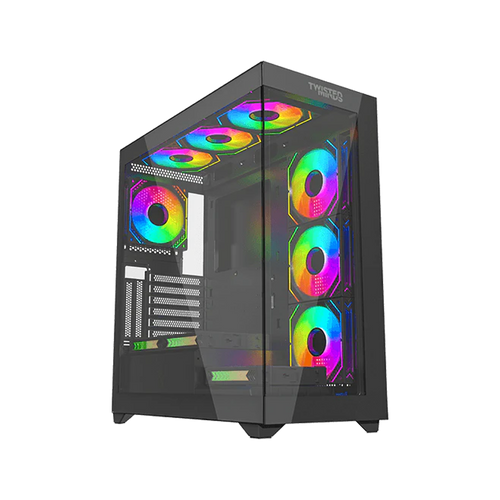 Twisted Minds Quantum Mid Tempered Glass Mid Tower Gaming Case - Black - TM-290XL-9-B