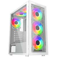 Twisted Minds Manic Shooter-03 Tempered Glass Mid Tower Gaming Case - TM-350-18-W